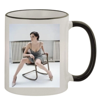 Angelina Jolie 11oz Colored Rim & Handle Mug