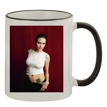 Angelina Jolie 11oz Colored Rim & Handle Mug