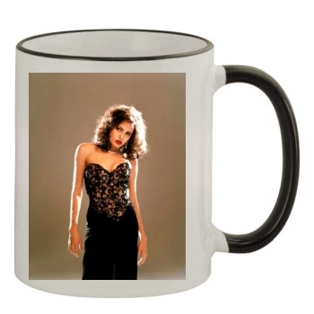 Angelina Jolie 11oz Colored Rim & Handle Mug