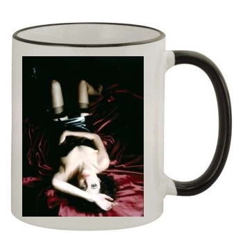 Angelina Jolie 11oz Colored Rim & Handle Mug