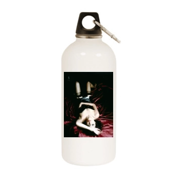 Angelina Jolie White Water Bottle With Carabiner