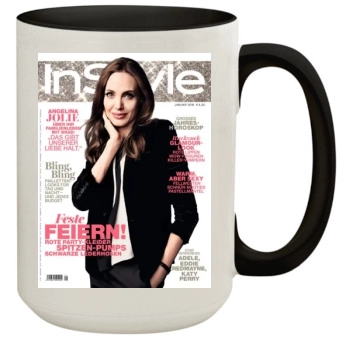 Angelina Jolie 15oz Colored Inner & Handle Mug