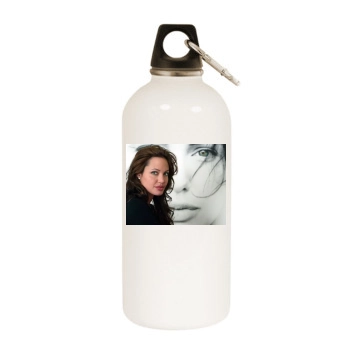 Angelina Jolie White Water Bottle With Carabiner