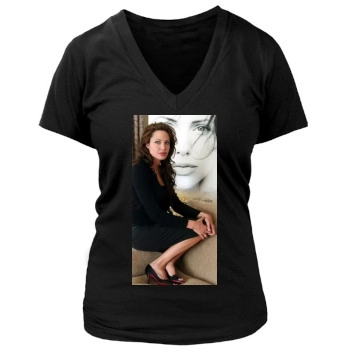 Angelina Jolie Women's Deep V-Neck TShirt