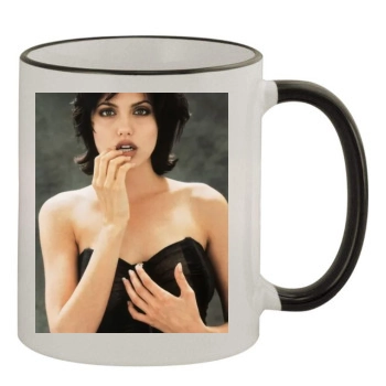 Angelina Jolie 11oz Colored Rim & Handle Mug