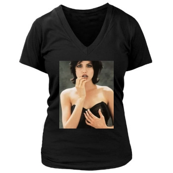 Angelina Jolie Women's Deep V-Neck TShirt