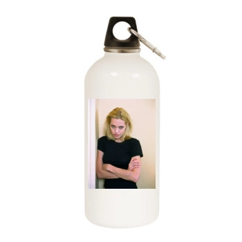 Angelina Jolie White Water Bottle With Carabiner