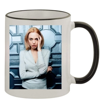 Angelina Jolie 11oz Colored Rim & Handle Mug