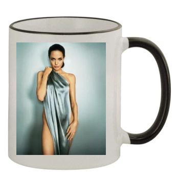 Angelina Jolie 11oz Colored Rim & Handle Mug