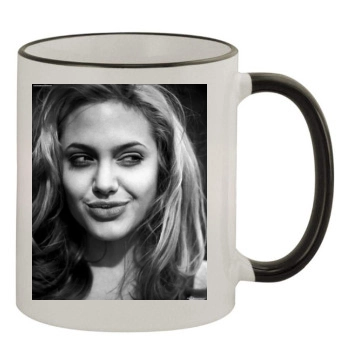 Angelina Jolie 11oz Colored Rim & Handle Mug