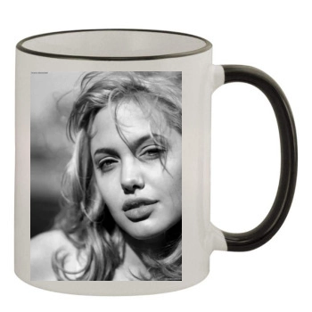 Angelina Jolie 11oz Colored Rim & Handle Mug