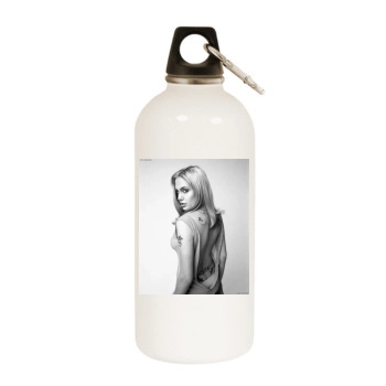 Angelina Jolie White Water Bottle With Carabiner