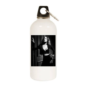 Angelina Jolie White Water Bottle With Carabiner