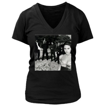 Angelina Jolie Women's Deep V-Neck TShirt