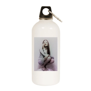 Angelina Jolie White Water Bottle With Carabiner