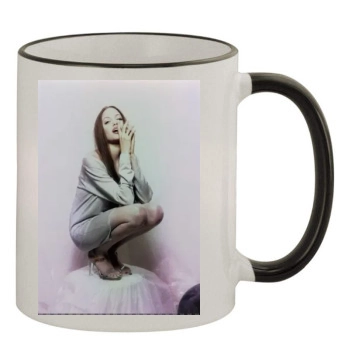 Angelina Jolie 11oz Colored Rim & Handle Mug