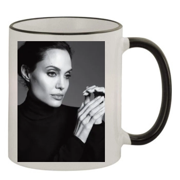 Angelina Jolie 11oz Colored Rim & Handle Mug