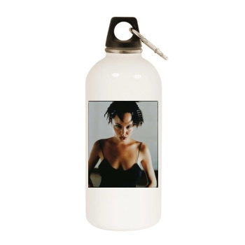 Angelina Jolie White Water Bottle With Carabiner