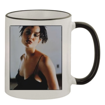 Angelina Jolie 11oz Colored Rim & Handle Mug