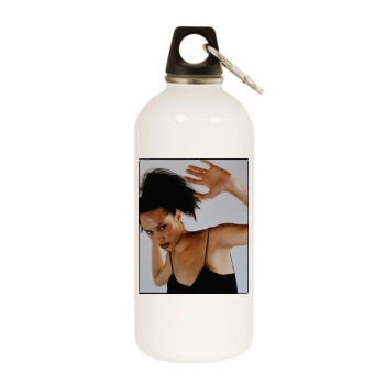 Angelina Jolie White Water Bottle With Carabiner