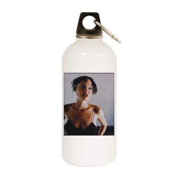 Angelina Jolie White Water Bottle With Carabiner