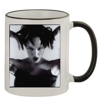 Angelina Jolie 11oz Colored Rim & Handle Mug