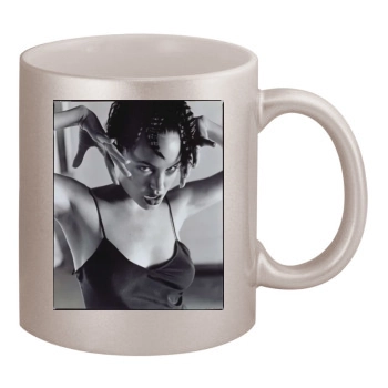 Angelina Jolie 11oz Metallic Silver Mug