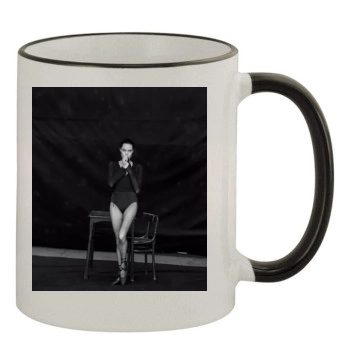 Angelina Jolie 11oz Colored Rim & Handle Mug