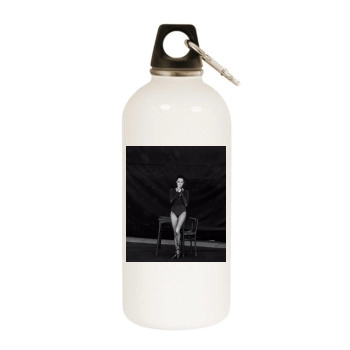 Angelina Jolie White Water Bottle With Carabiner