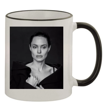 Angelina Jolie 11oz Colored Rim & Handle Mug