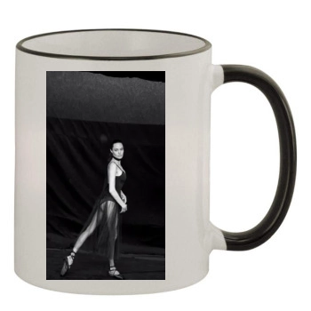 Angelina Jolie 11oz Colored Rim & Handle Mug