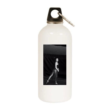 Angelina Jolie White Water Bottle With Carabiner