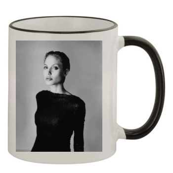 Angelina Jolie 11oz Colored Rim & Handle Mug