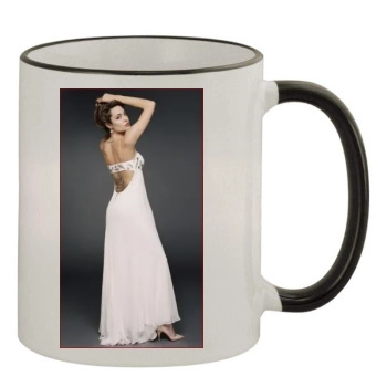 Angelina Jolie 11oz Colored Rim & Handle Mug