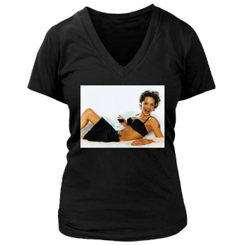 Angelina Jolie Women's Deep V-Neck TShirt