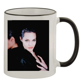 Angelina Jolie 11oz Colored Rim & Handle Mug