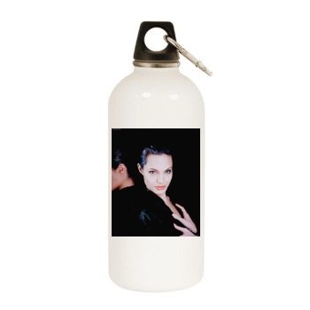 Angelina Jolie White Water Bottle With Carabiner