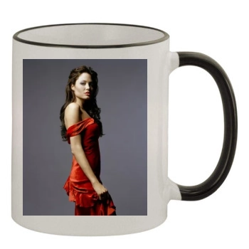 Angelina Jolie 11oz Colored Rim & Handle Mug