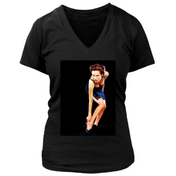 Angelina Jolie Women's Deep V-Neck TShirt