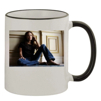 Angelina Jolie 11oz Colored Rim & Handle Mug