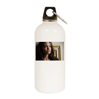 Angelina Jolie White Water Bottle With Carabiner