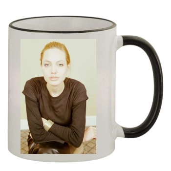 Angelina Jolie 11oz Colored Rim & Handle Mug