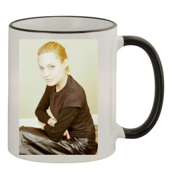 Angelina Jolie 11oz Colored Rim & Handle Mug