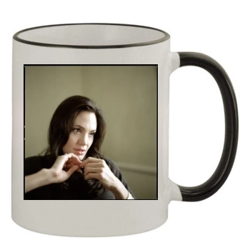 Angelina Jolie 11oz Colored Rim & Handle Mug