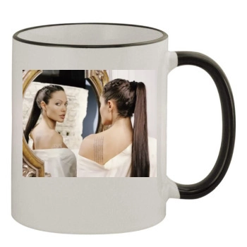 Angelina Jolie 11oz Colored Rim & Handle Mug