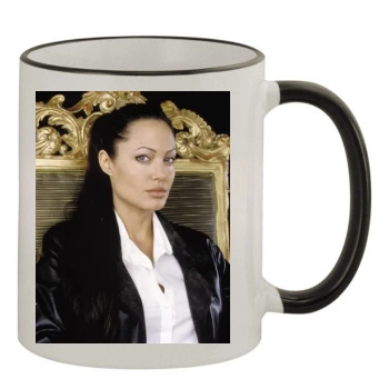 Angelina Jolie 11oz Colored Rim & Handle Mug