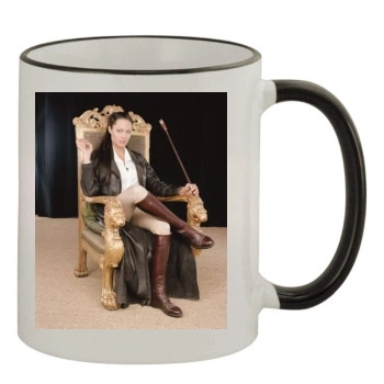 Angelina Jolie 11oz Colored Rim & Handle Mug