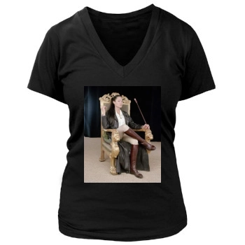 Angelina Jolie Women's Deep V-Neck TShirt