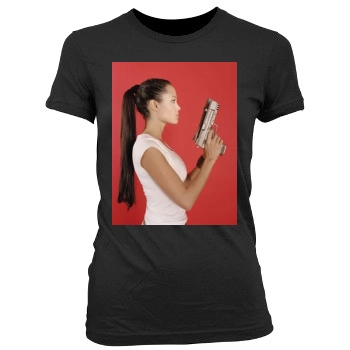 Angelina Jolie Women's Junior Cut Crewneck T-Shirt