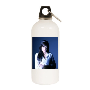 Angelina Jolie White Water Bottle With Carabiner